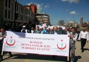 Erzurum sağlık için yürüdü